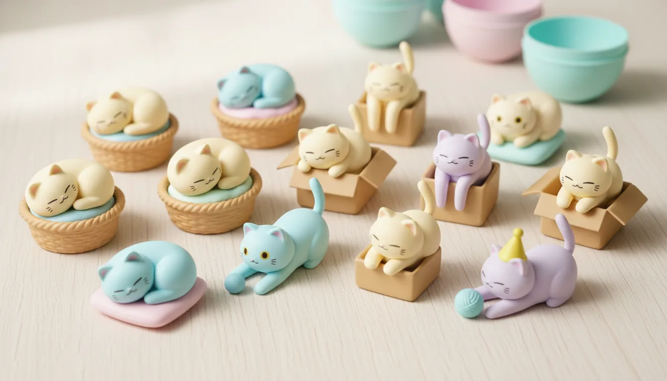 Cat life gashapon figures