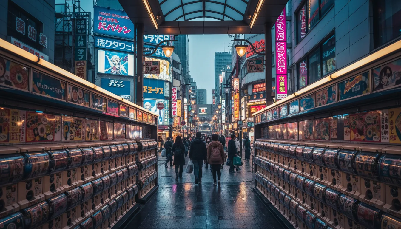 Máquinas gashapon en Akihabara, Tokio