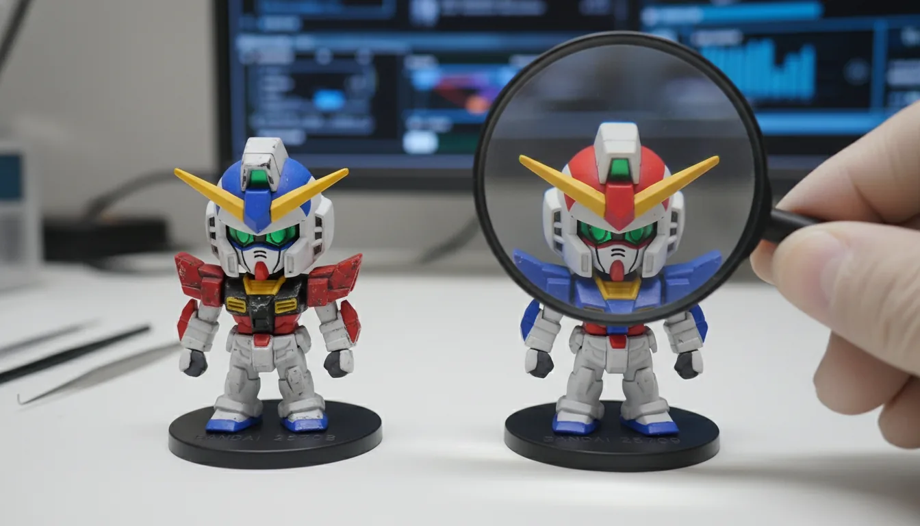 Authentic vs fake gashapon